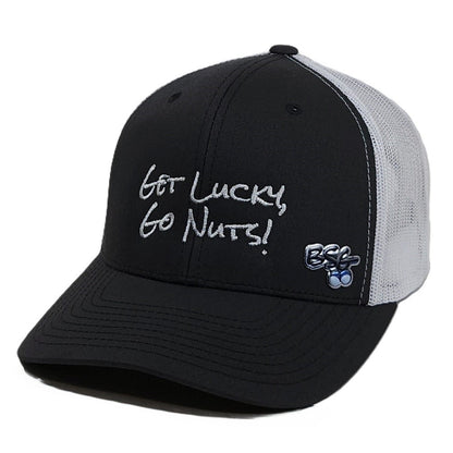 Get Lucky, Go Nuts! Trucker Hat - Charcoal