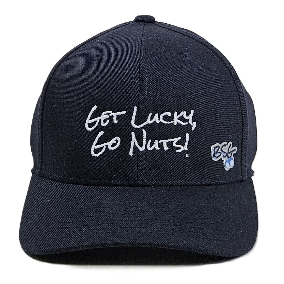 Get Lucky, Go Nuts! Flexfit hat - Navy Blue