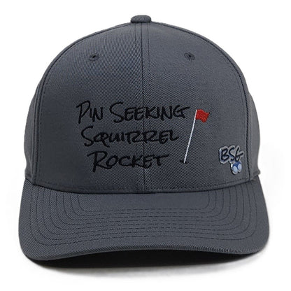 Pin Seeking Squirrel Rocket Flexfit hat - Gray