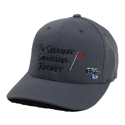 Pin Seeking Squirrel Rocket Flexfit hat - Gray