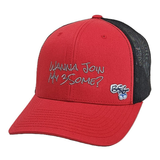 Wanna Join My 3Some Trucker Hat - Red