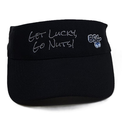 Get Lucky, Go Nuts! Golf Visor - Black