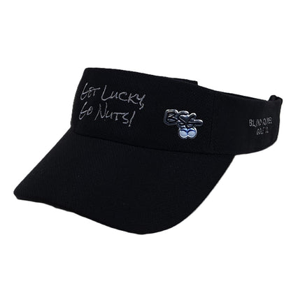 Get Lucky, Go Nuts! Golf Visor - Black